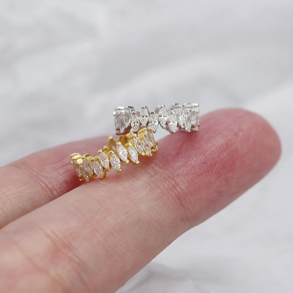 wholesale 925 silver earrings sets 925 sterling silver stud earrings and ear cuff clip on earrings 18K gold plated jewelry women