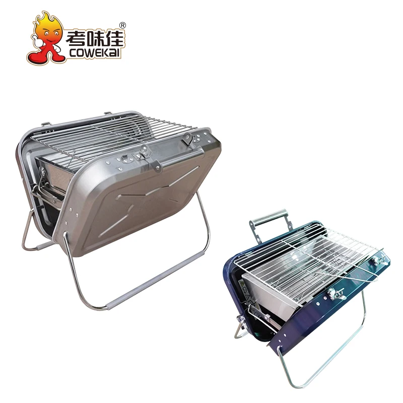 Оптовая продажа, уличный портативный складной гриль для барбекю из нержавеющей стали