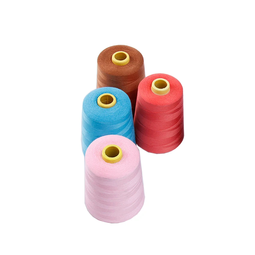 Hot Selling AA Grade Recycled 100% Polyester Yarn 21/1 Raw White Sewing Thread
