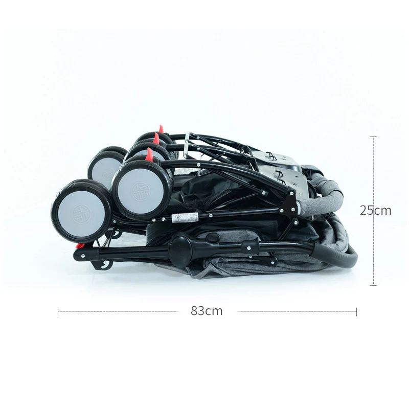 Manufacturer wholesale Luxury Twins Stroller 3 in 1 High landscape Folding Double Pram Two Baskets Baby Carriage