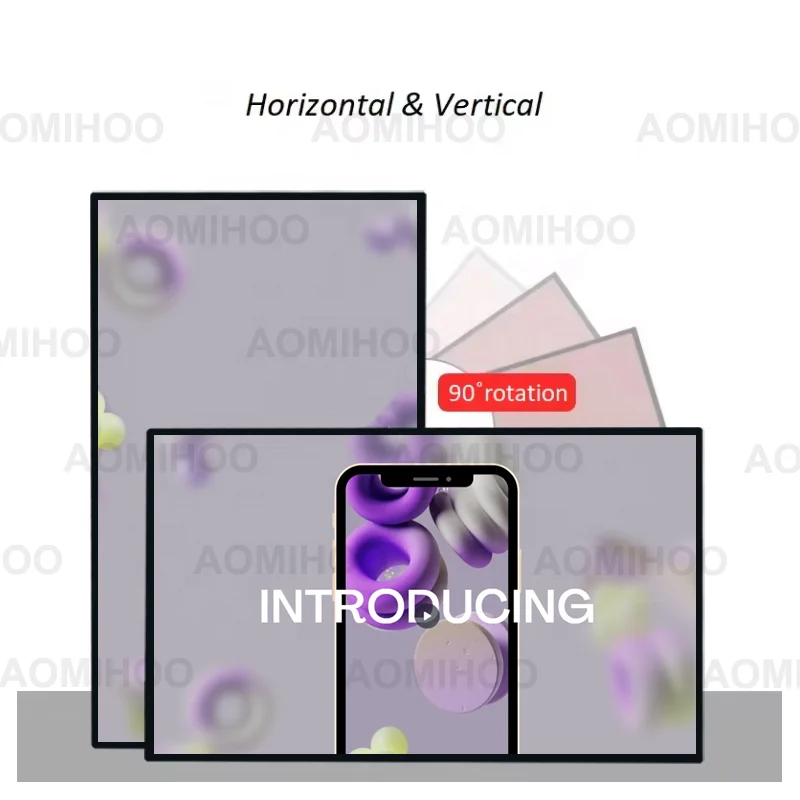 Hot Selling Wall Mount TFT Display Advertising Monitors Aluminum Indoor Narrow Edge Digital Signage Shop Window Screen Promotion