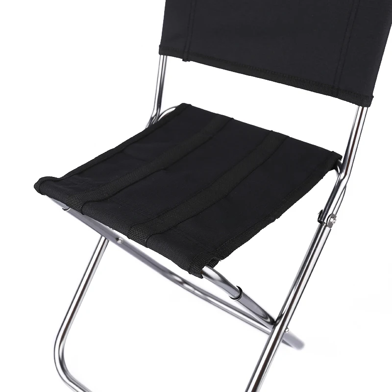 Outdoor Camping Chair Lightweight Aluminium Alloy Folding Chair Stool with Backrest