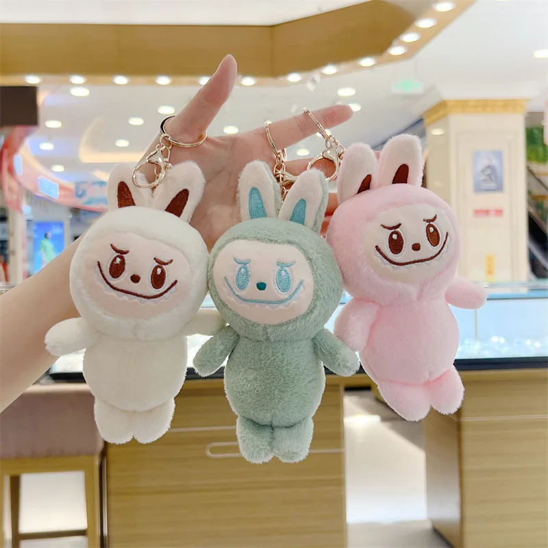 Labubu Doll Keychain The Monsters Foreveraniem Action Movable First Third Generation Joint Kawaii Labubu Stuffed Toys Gifts
