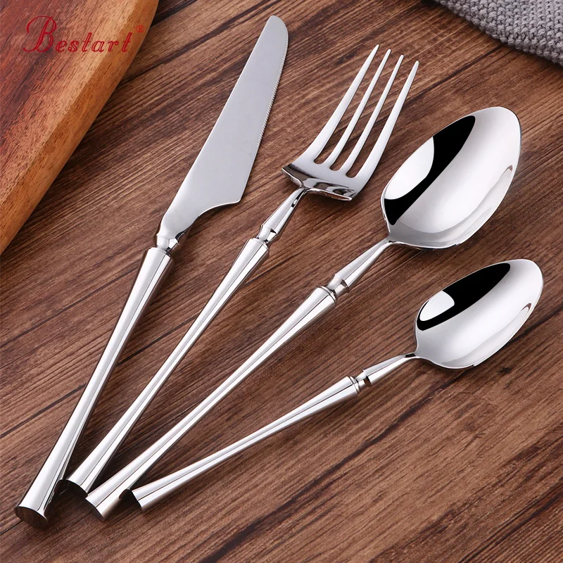 304 Stainless Steel Cutlery Western Luxury Flatware Spoon Fork Knife Set Rose Gold Cutlery for Wedding Gift