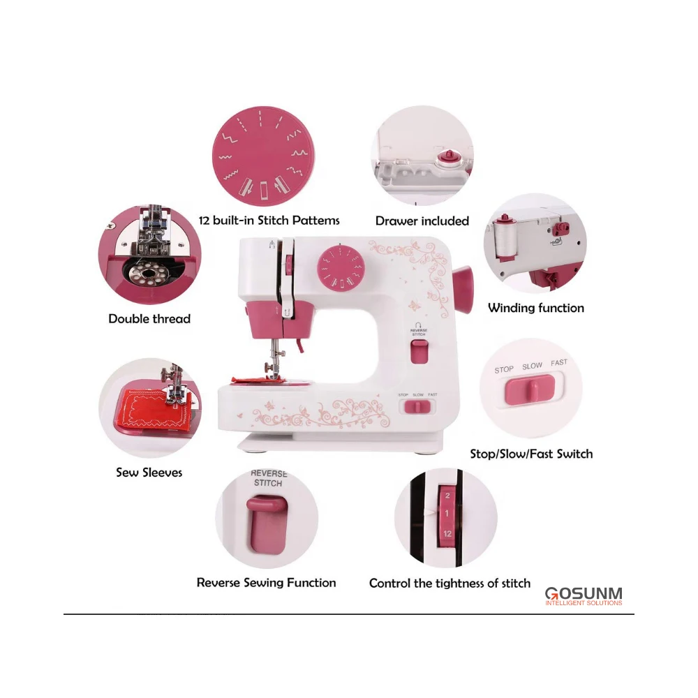 Vacally Small Household Sewing Machine Multifunctional Electric Lock Sewing Machine Making Best Sewing Machine for Beginners