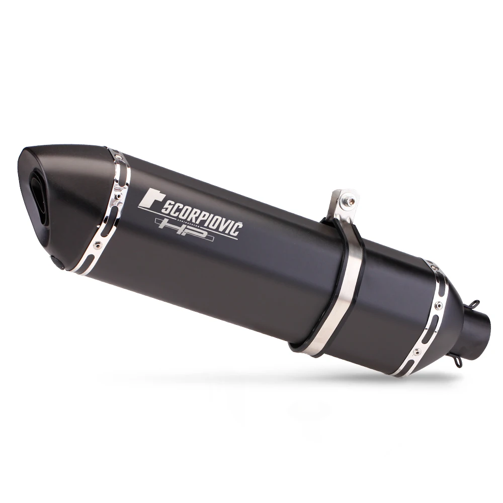 Universal 51mm Motorcycle Exhaust Modification Muffler For F750GS F850GS R1200GS KTM 390DUKE ADV Laser Logo 570mm