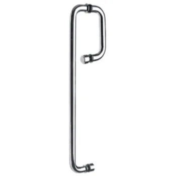 Stainless steel push pull glass door handle for shower room