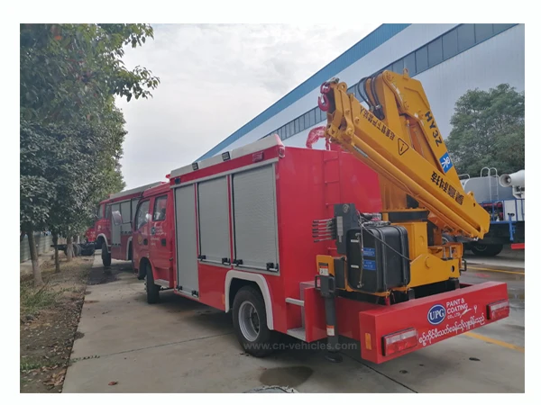 Пожарная аварийно-спасательная машина Dongfeng с электрической лебедкой и 3-тонным краном по цене