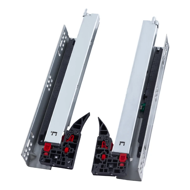 Zuo Gang 3 fold drawers channel push to open hidden telescopic rails soft close undermount concealed drawer slide