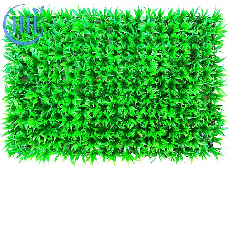 High quality wall outdoor decorative green artificial grass decor hanging synthetic leather manufacturing plant