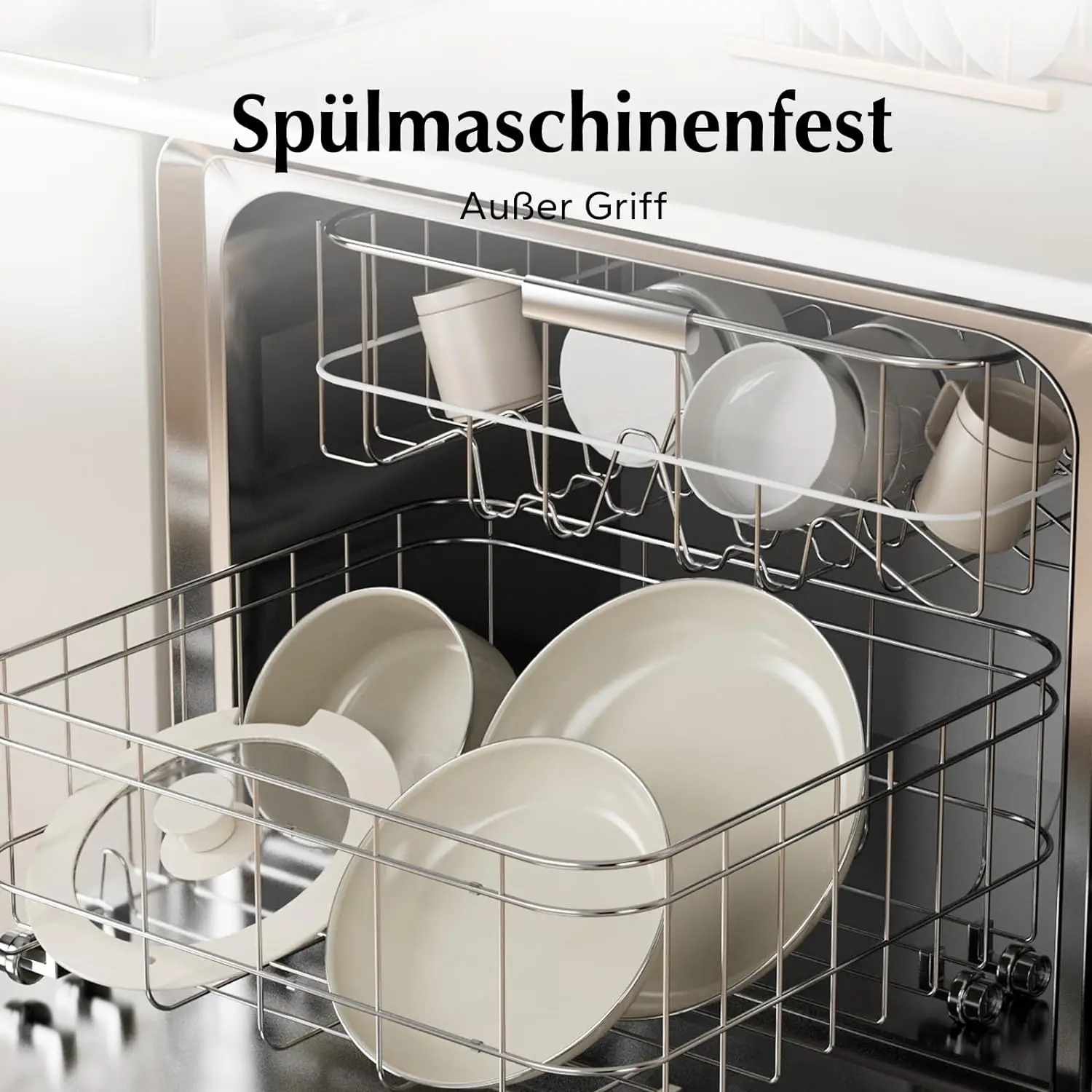 Pots and Pans Set Nonstick Cookware Set Detachable Handle Induction Kitchen Cookware Sets with Removable Handle