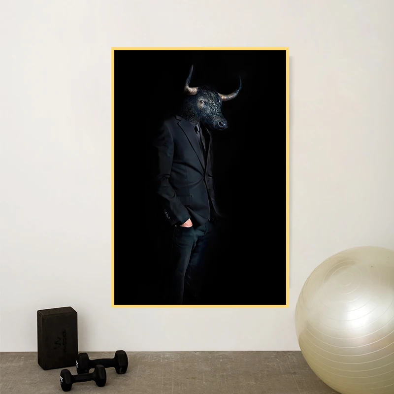 Matador Bull Abstract Man Canvas Painting on The Wall Posters Prints Cuadros Wall Art Pictures Bedroom Living Room Decoration
