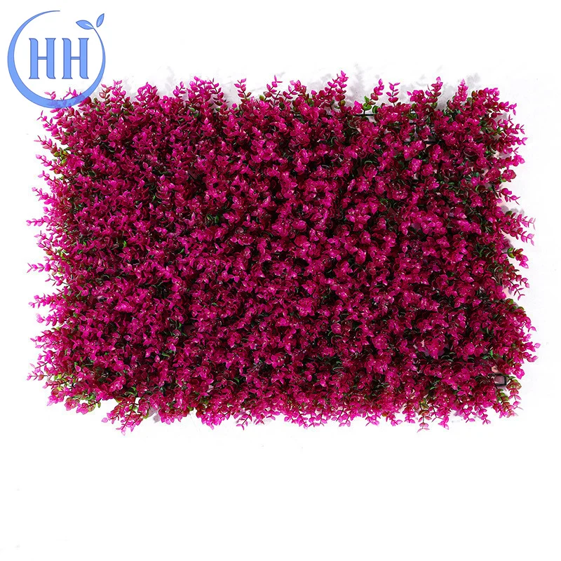 UV Protection Plastic Decorative Backdrop Grass Wall Artificial Plant for Wall yellow pampas Green Home Balcony Garden