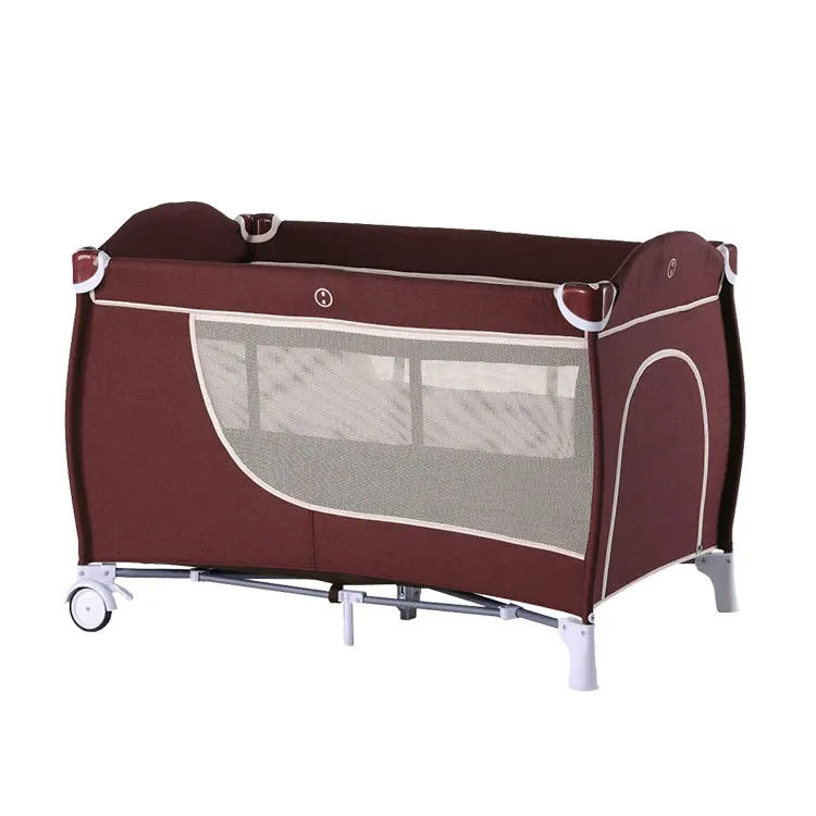 Baby Bed Two Layers of Bed 2022 Wholesale newborn baby furniture crib portable crib playpen folding