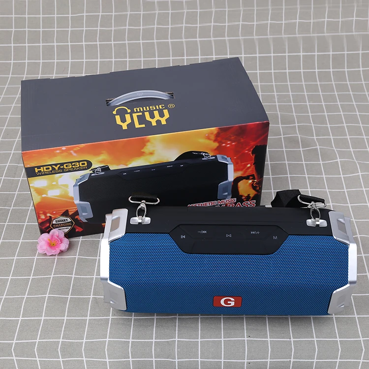 Wireless Rechargeable BT Speaker Stereo Subwoofer Audio Boombox Music Smart Portable Speakers with USB/AUX/TF function