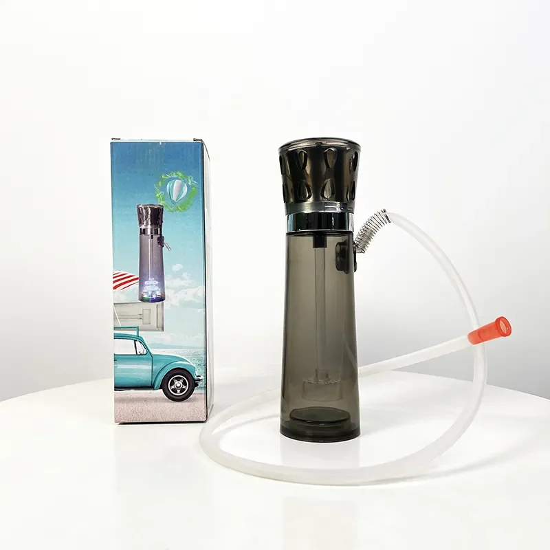 amazon hot sale color with straw portable car nargile with led lights factory tabac shisha smoke hubbly chicha shisha hookah