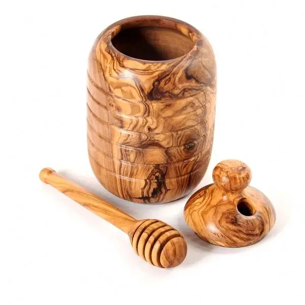 Rod bee stirrer muddler mini wooden spoon wood honey dipper stick server with jar