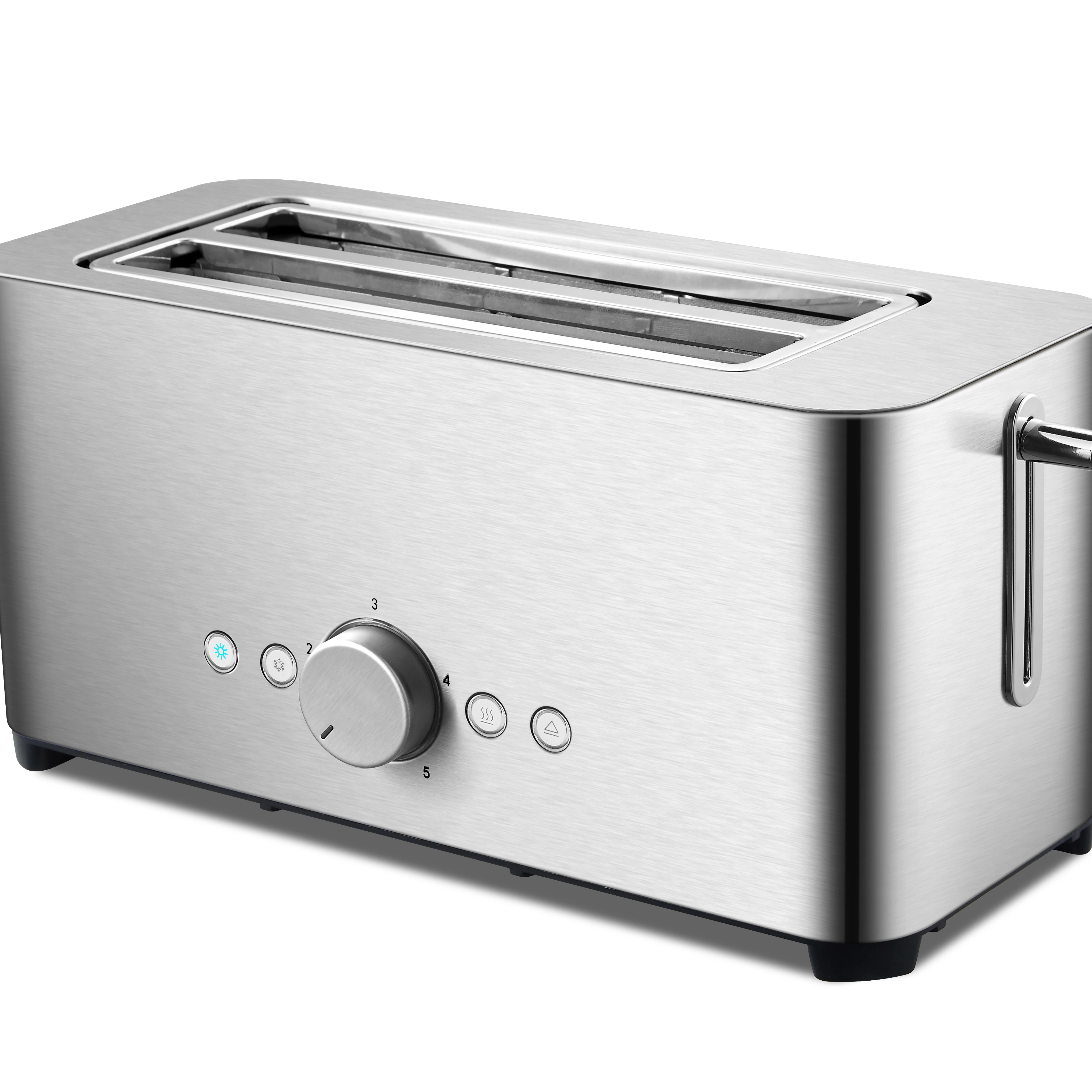 Family Pop-up 4 Sheet Toaster Breakfast Maker Custom Logo 4-slice Toaster for Stainless Steel Hot Sale Factory Straight Electric