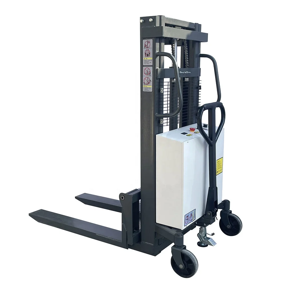 New Product 1.5t 2m Hydraulic Pallet Forklift Battery Small Semi Electric Stacker
