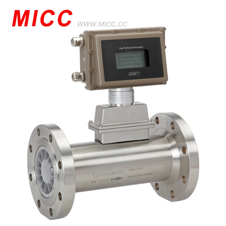 MICC Used in Gas skids and LNG gas station LWQ-Gas Turbine Flow Meter volume and mass flow rate available
