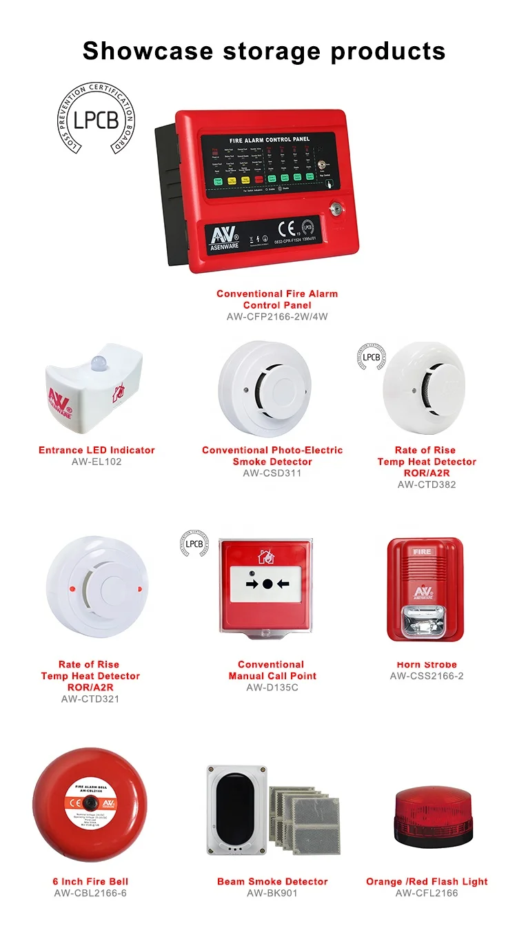 EN54 Heat Detector IP30 Conventional Heat Detector Heat Sensor for Fire Alarm Control System