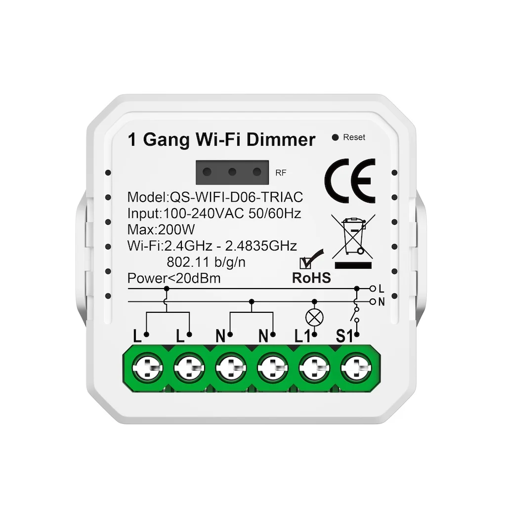 1/2/3/4 Gang Work With Tuya Alexa App Google voice control dimmer switch module retrofit home lighting smart dimmer
