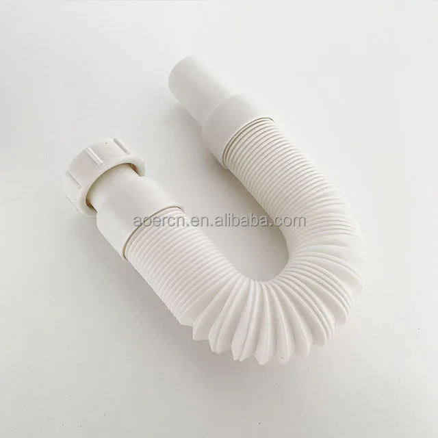 Factory Direct Pricing Plastic Drainer Pipe Bathroom Wash Basin Drain Hose Flexible Waste Drain Plastic Pipe