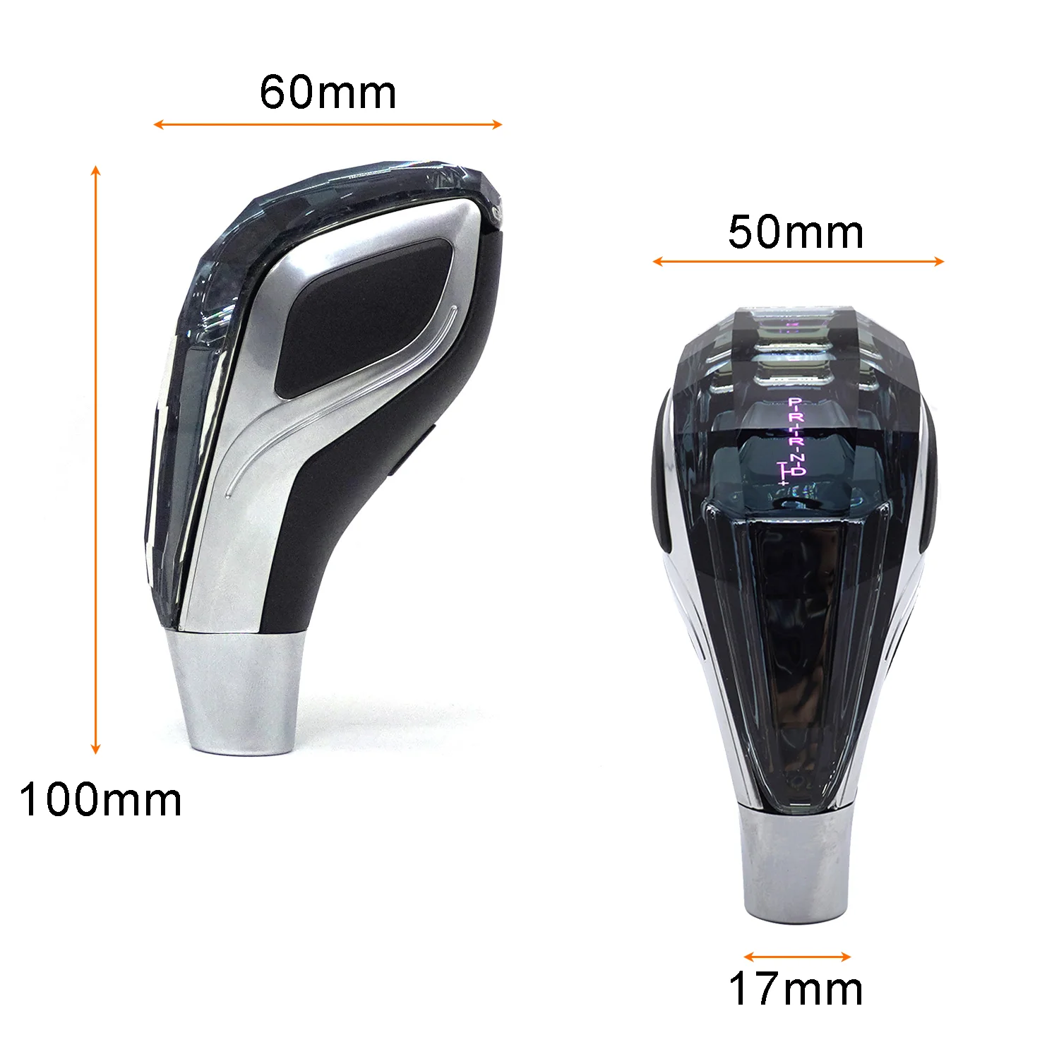 LED Backlight Crystal Shifter Lever Aluminum Leather Knobs Auto Car Parts Manual Universal LED sensor handle