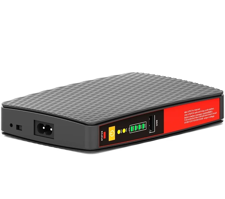 Портативный источник питания Mini UPS 9 В 12 15 24 постоянного тока подходит для Wi-Fi роутерной