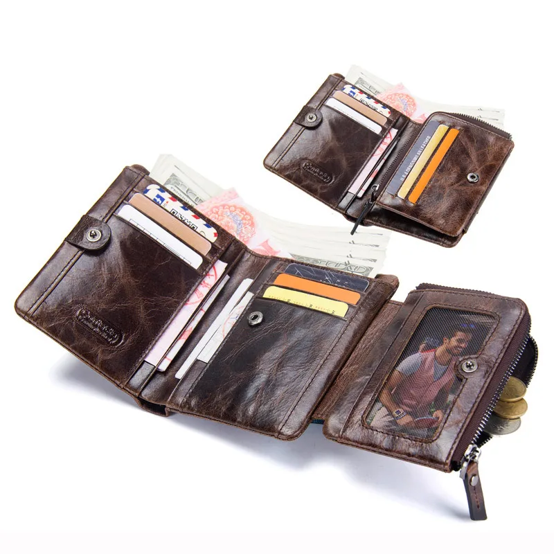 Factory Wholesale New Design Men Wallet Custom High Quality Waterproof Genuine Leather Wallet