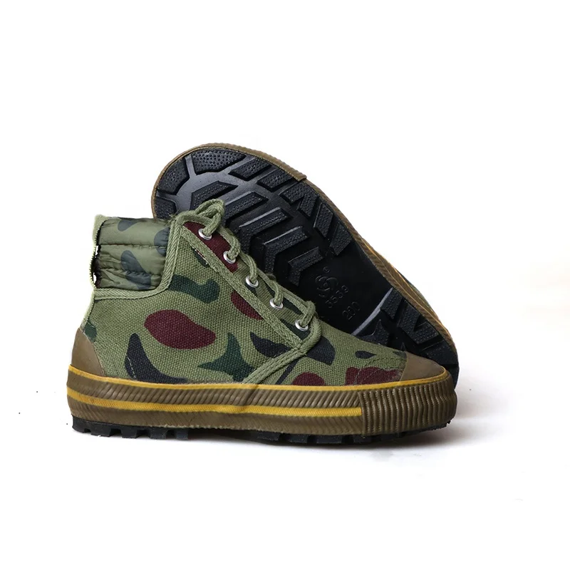 3539 High Cut Anti-slip Camo Army Training Farming Work Rubber Shose