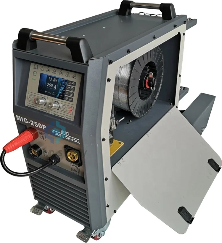 250amp портативный Synergic Импульсный сварочный аппарат Mig Maquinas Алюминий Макс обычная обязанность маркетинг Металлический Стальной ключ нержавеющая мощность