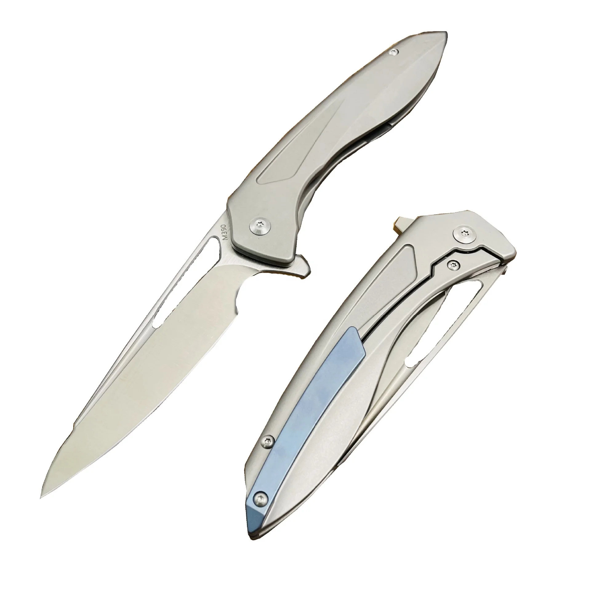 Pocket Folding Knife Titanium alloy full blade Survival Knife Hunting knife for Camping Hiking