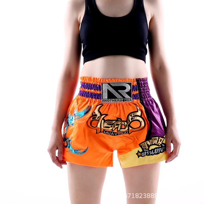 Custom Muay Thai Shorts Black Fabric Wholesale Muay Thai Boxing Shorts