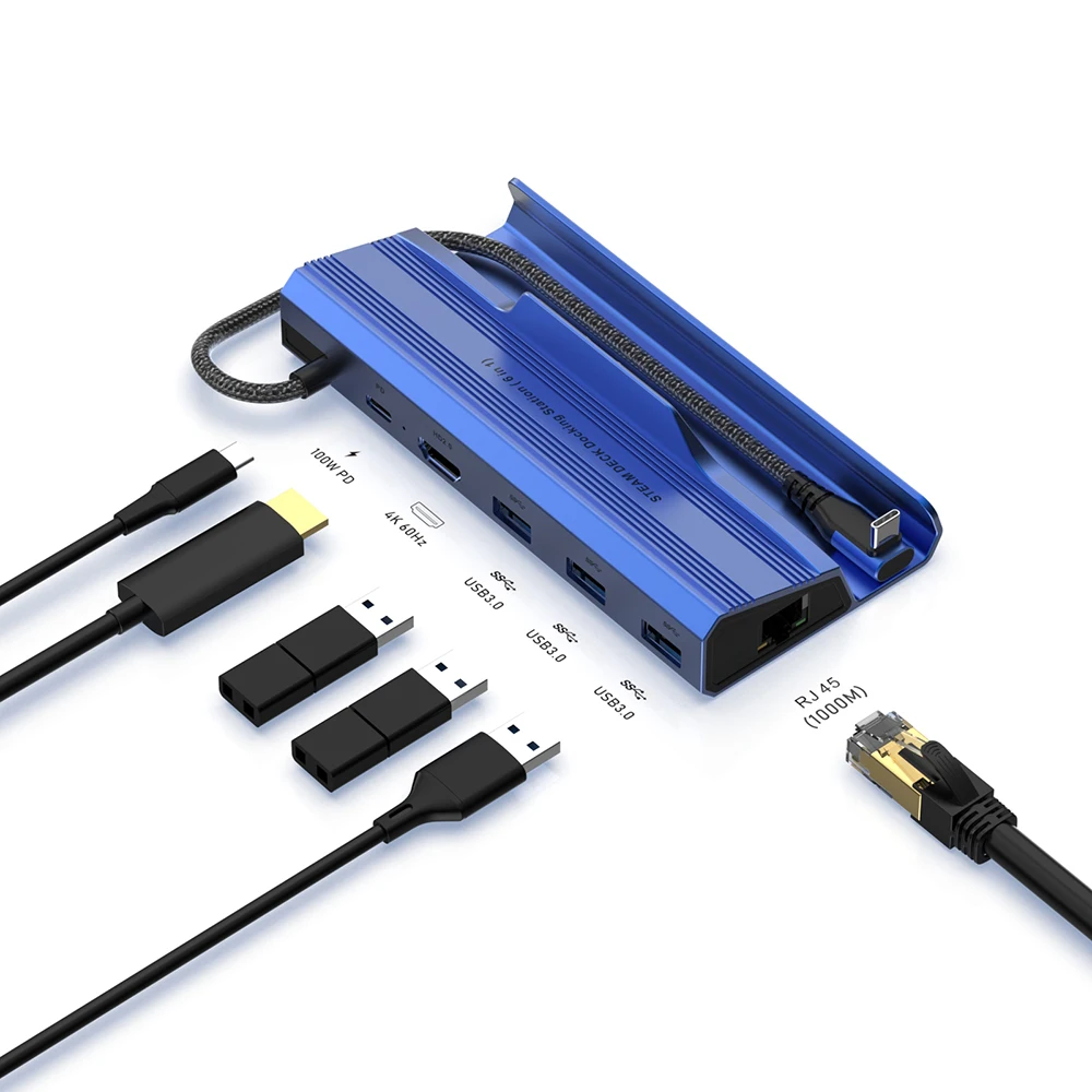Паровая док-станция Usb3.0 6 в 1 PD 100 м зарядка 1000 Hdmi Vga для