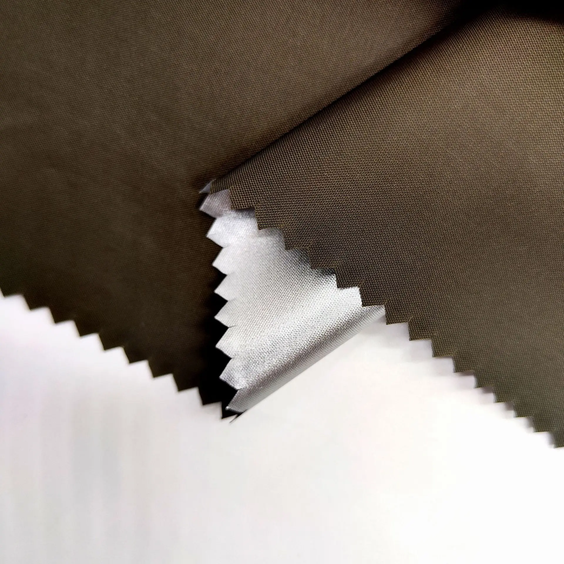 factory price waterproof 210t polyester taffeta silver coated for tent and umbrella