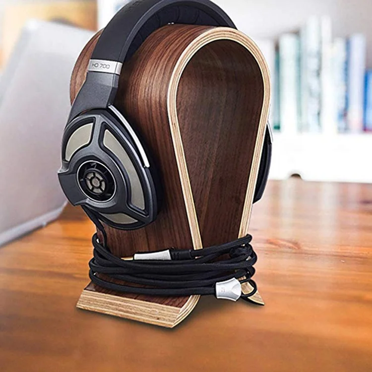 Walnut Earphone Stand Game Earphone Desktop Arch Stand
