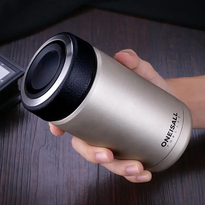 2023 Portable Thermos Bottle Stainless Steel Vacuum Flask Simple Business Coffee Mug High Quality Thermos Cup 380ML