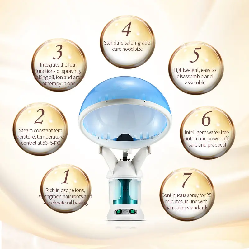 Professional 2-in-1 Deep Cleansing For Spa And Salon Portable Nano Ionic Face Hair Steam Machine Ozone Facial Steamer