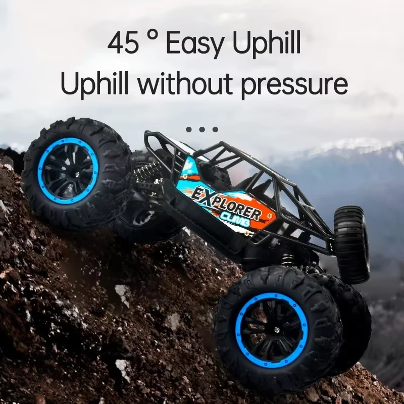 2.4G 1:16 Large Size 45 Degrees Uphill TPR Tire All Terrain 4x4 Off-Road RC Car Toys Kids Including Remote Controller Metal