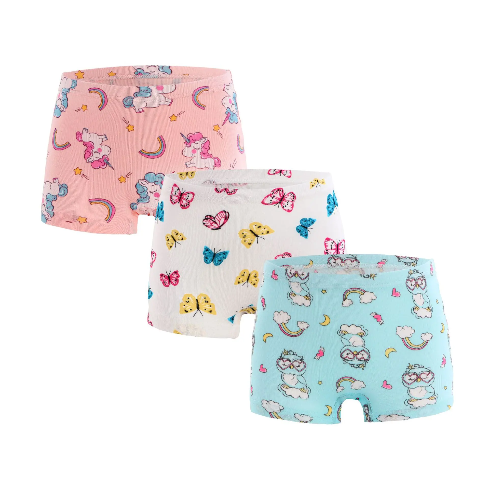 Wholesale Cute Cartoon Cotton Boxer Shorts for Kids Underwear Little Girls Kids Panties