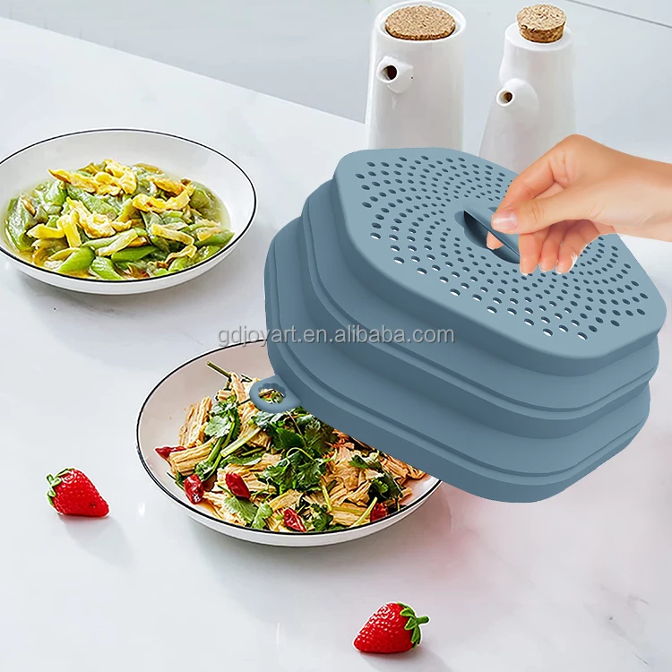Cookware kitchen accessories Microwave Food Anti-Sputtering Cover Oven Oil Cap With Steam Vents Lid Food Splatter Guard