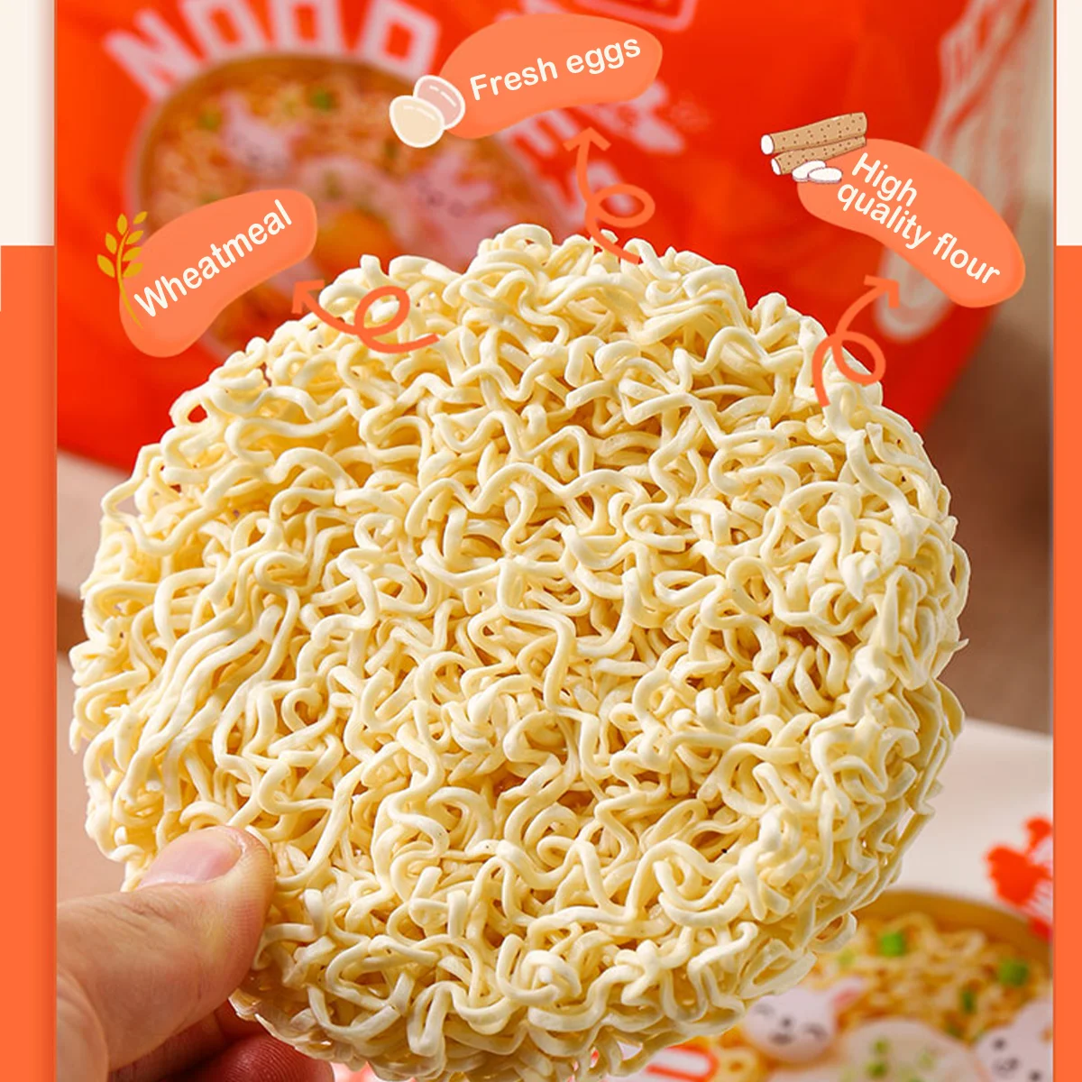 Chinese Food 3 Minutes Quick Cooking Low Fat Noodles Bulk Organic Instant Soup Noodle Egg Noodles for baby