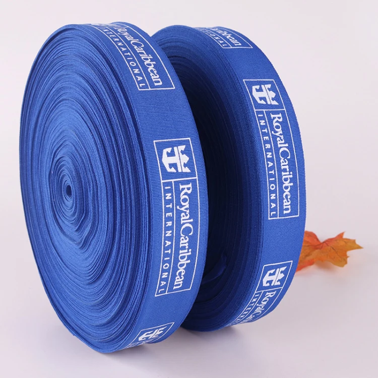 Customize Print Double Face Branded Polyester Cotton Stain Ribbon with Different Size