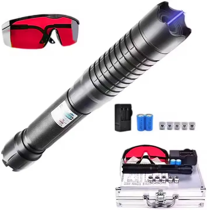 Hot in USA EU Middle East Rechargeable 450nm Blue Laser Pointer Pen with All Accessories