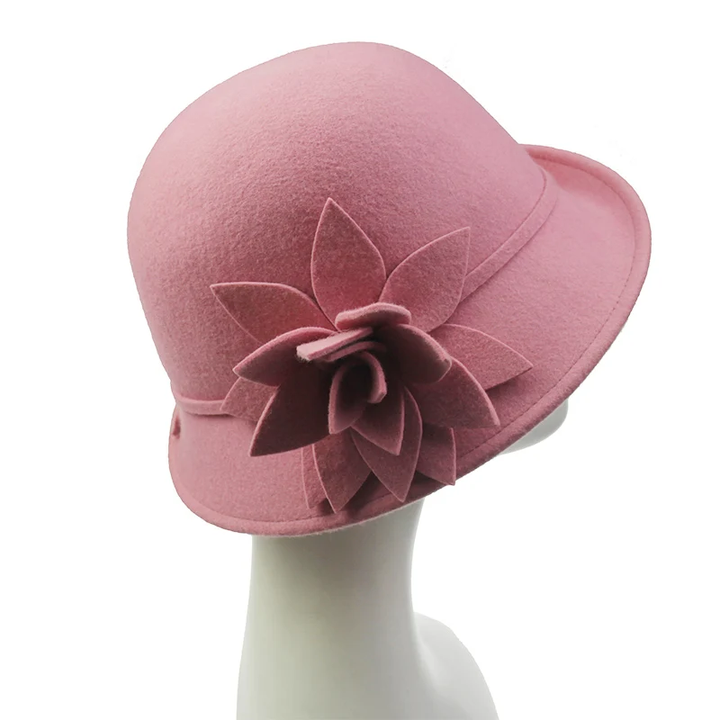 Женская шерстяная фетровая сумка-мешок Кентукки Дерби шляпы-колокол в форме шляпы из сатина с украшениями в виде цветов и с галстуком-бабочкой, праздничное платье из органзы, свадебное платье шляпа Свадебные флоппи шляп