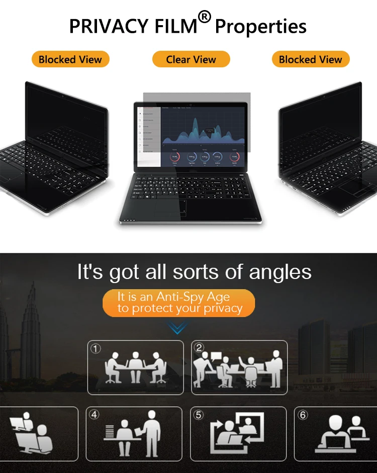 Original Factory Supply Anti Glare Anti-spy Film 22 Inch Computer/Monitor Privacy Screen Filter