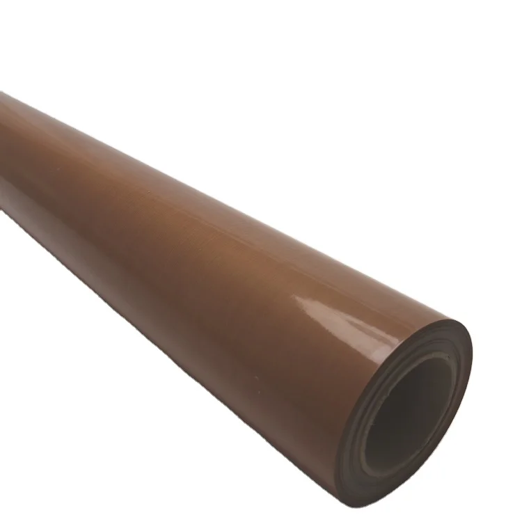 OEM Heat Resistance Brown Black Fabric ptfe coated fiberglass cloth For Heat Sealing