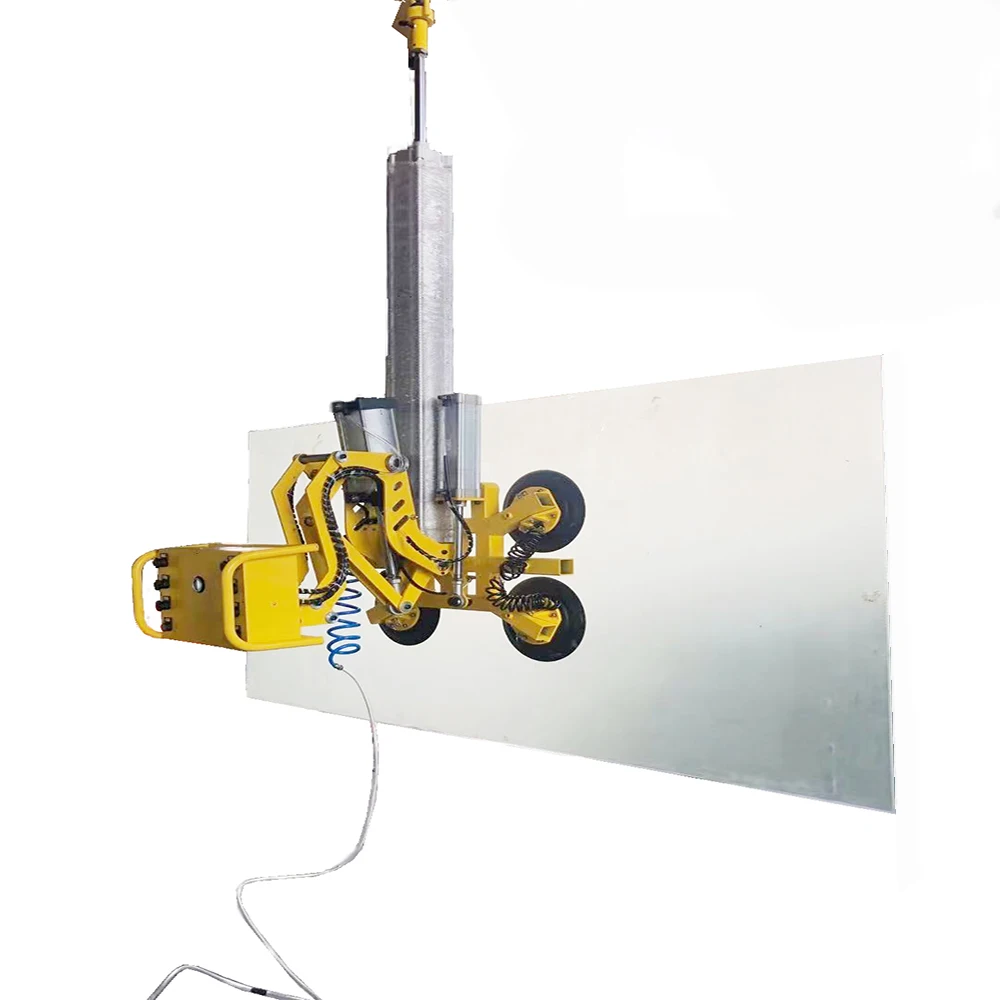 Pneumatic vacuum lifter with rotation and flip air