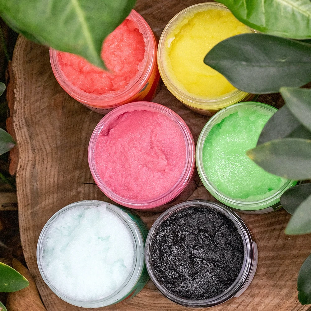 Private Label Wholesale Multivitamin Organic Vegan Exfoilating Skin Care Whitening Brightening Shea Butter Bulk Sugar Body Scrub